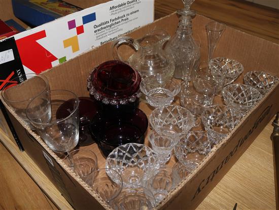 A collection of assorted glassware